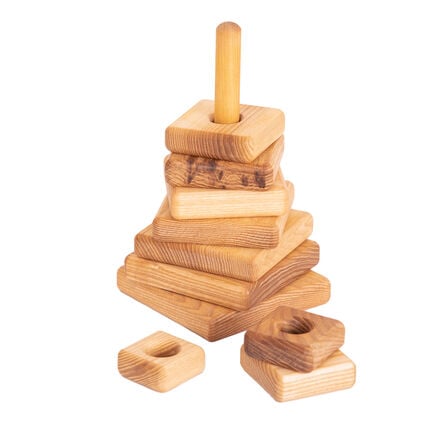 TTS Wooden Stacking Pyramid Square  hi\-res