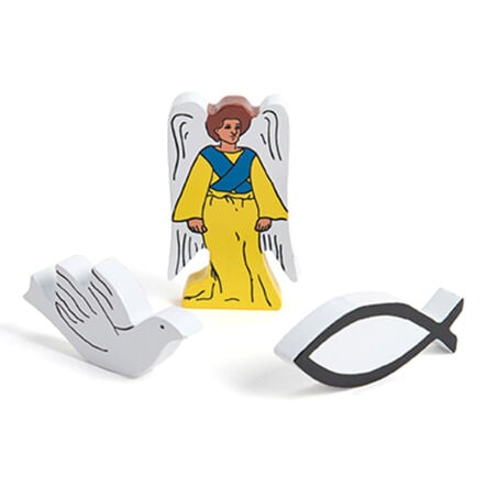 Wooden Christian Symbols 5pk  hi\-res