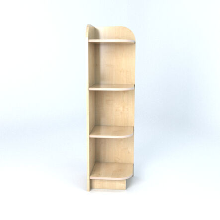 Right Hand Library End Bookcase In Maple  hi\-res
