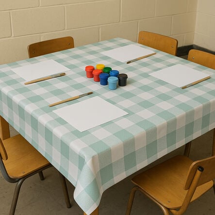 Gingham Tablecloth Duck Egg 2pk  hi\-res