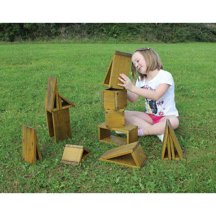 Outdoor Wooden Hollow Blocks Natural  hi\-res