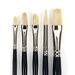 Short Handle Hog Hair Paint Brushes 5pk  hi\-res