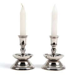 Tudor Candlestick and Candle Pair  Tudor Candlestick and Candle Pair  hi-res