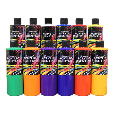 Chromacryl Acrylic Essentials Paint Assorted 12x500ml  hi\-res