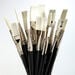Black Handled Flat White Nylon Paint Brushes 30pk  hi\-res