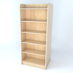 Double Sided Library Bookcase In Maple  hi-res