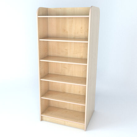 Double Sided Library Bookcase In Maple  hi\-res