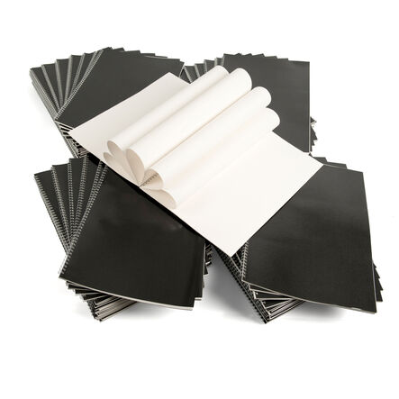 Pisces Laminated Spiral HB Sketchbooks Black A3 140gsm 80pk Black hi\-res