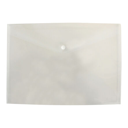 Budget Foolscap Popper Wallets 5pk Clear Clear hi\-res