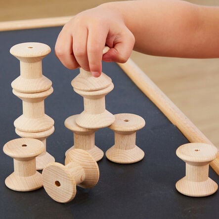 Wooden Spools 10pk  hi\-res