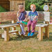 Outdoor Wooden Buddy Corner Bench  hi\-res