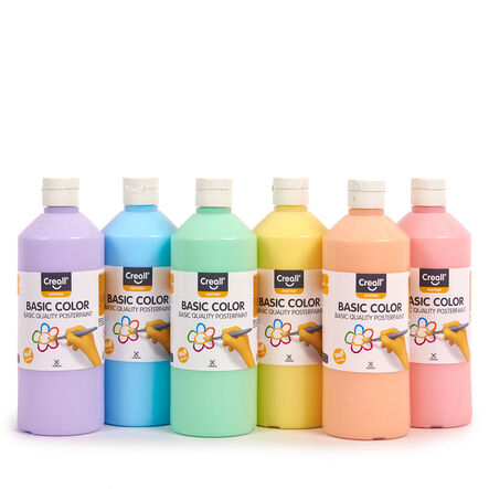 Creall Ready Mixed Paint Pastel Pack 500ml x 6pk  hi\-res