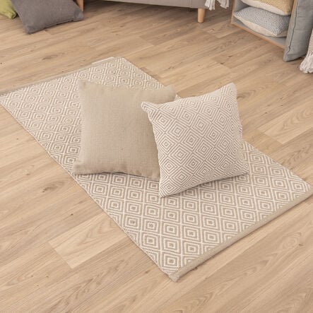 Small Eco Friendly Rug and Cushion Set Natural Natural hi\-res