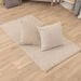Small Eco Friendly Rug and Cushion Set Natural Natural hi\-res