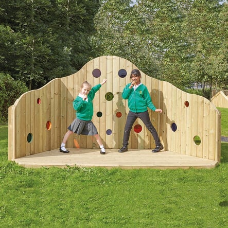 Outdoor Wooden Rainbow Stage h1450 x w1710 x l3100mm  hi\-res
