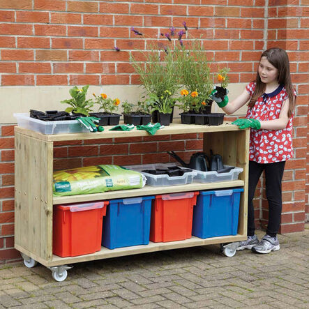Small Outdoor Mobile Storage Shelving Unit  hi\-res