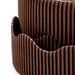 TTS Scalloped Fade Resist Corrugated Border Rolls Brown 15m x 57mm Brown hi\-res
