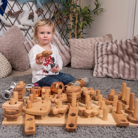 TTS Giant Wooden Stack \x26 Build Construction Set  hi\-res