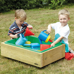 TTS Outdoor Wooden Sand & Water Wheelie Box H28xL75xD54cm  hi-res