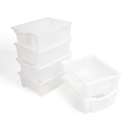 Gratnells Storage Trays 6 Pack Clear Deep Clear hi\-res