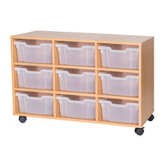 Mobile Triple Tray Storage Unit 9 Deep  hi-res