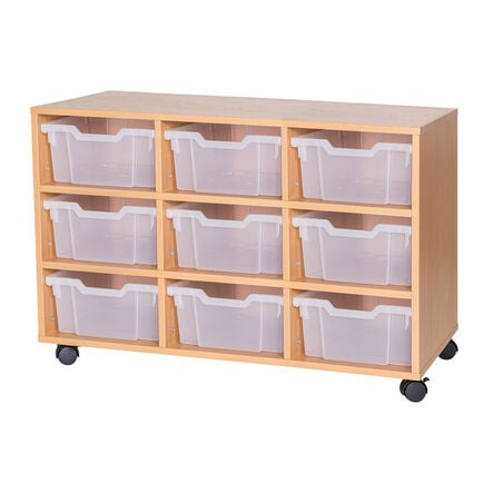 Mobile Triple Tray Storage Unit 9 Deep  hi\-res