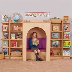 Reading Nook, with Seat Pads and Bookcases  hi-res