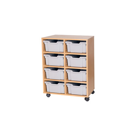 Mobile Double Tray Storage Unit 8 Deep  hi\-res
