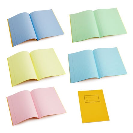 Tinted Lined Exercise books A4 Assorted 50pk  hi\-res