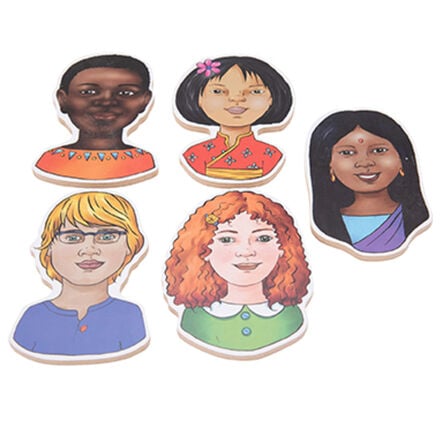 Wooden Multicultural Jigsaw Puzzle 5pcs  hi\-res