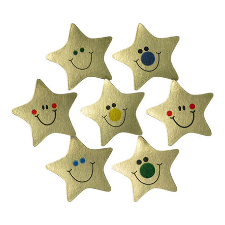 Gold Star Metallic Stickers 720pk  hi\-res