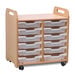 2 Column Tray Storage w\/ 12 Shallow Translucent Trays H730mm  hi\-res