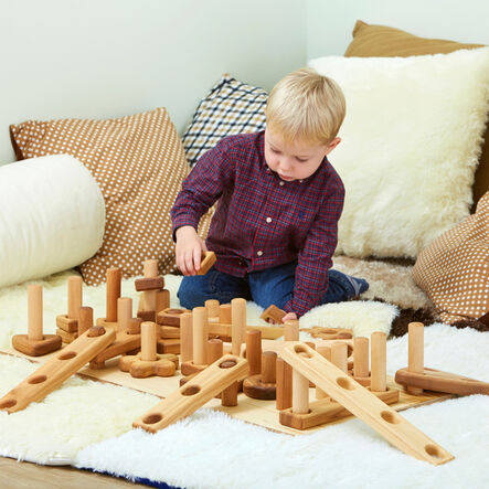 TTS Giant Wooden Stack and Build Construction Set  hi\-res