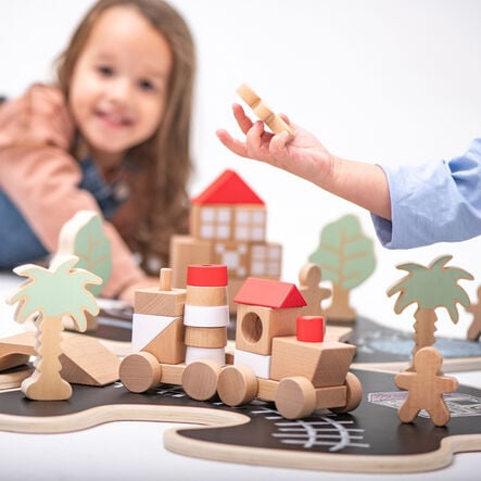 Small World Wooden Story Island Set 68pk  hi\-res