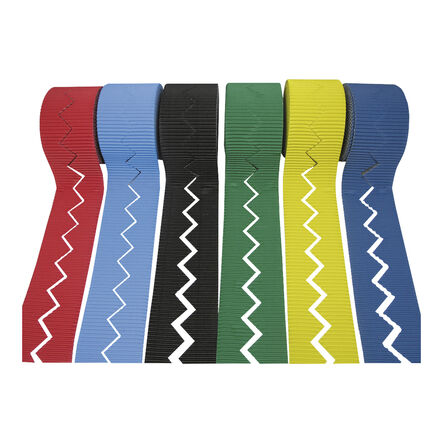 Bordette® Assorted Display Zig\-Zag Border Rolls 57mmx15m 6pk  hi\-res