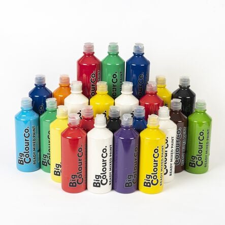 Big Colour Ready Mixed Paint Assorted 600ml 24pk  hi\-res