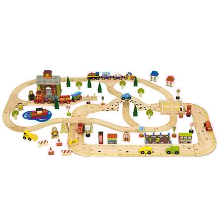 Small World Wooden Town Road and Rail Set  hi\-res
