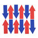 Rubber Floor Markers Arrows 12pk  hi\-res