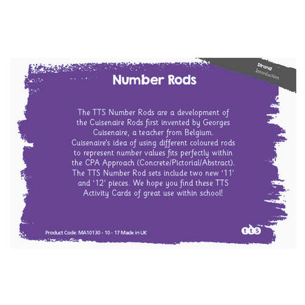 TTS Number Rods Activity Cards 100pk Year 5  hi\-res