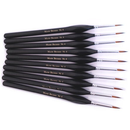 Triangular Handle Synthetic Brushes 10pk Size 4  hi\-res