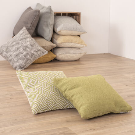 Eco Friendly Plain and Diamond Cushions 4pk  hi\-res