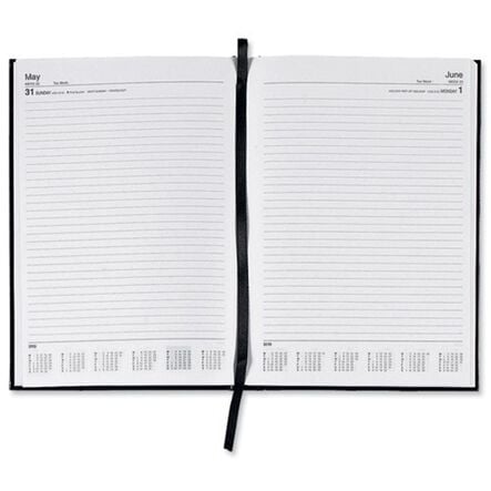 Academic Year Diary A5 Day To A Page Black 2026\/27  hi\-res