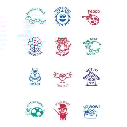 Motivational Stamps with Case 12pk  hi\-res