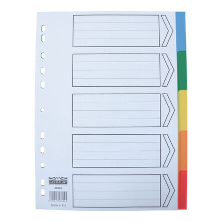 EASTLIGHT A4 5 Part Plastic Index Dividers  hi\-res