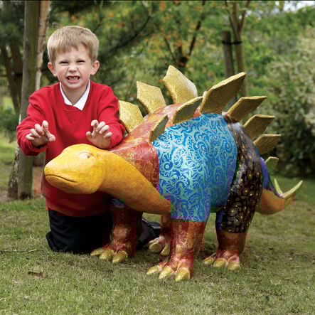 TTS Adventures with Dinosaurs Giant Mache Figure Stegosaurus  hi\-res