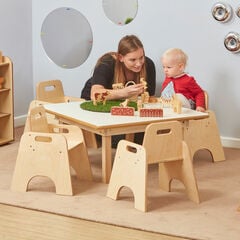 Toddler Low Square Table H380mm Single Table  hi-res