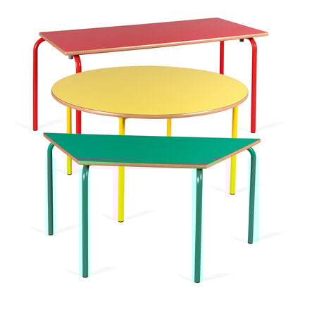 Rectangle Coloured Frame Classroom Table  hi\-res
