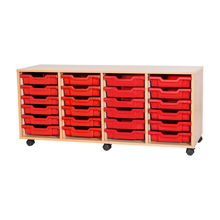 Mobile Quad Tray Storage Unit 24 Trays  hi\-res