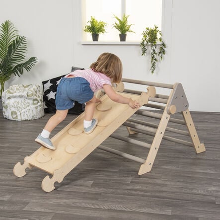 Pikler Inspired Climb \x26 Slide Nursery  hi\-res