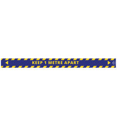 TTS 1m Social Distancing Line Marker Stickers  hi-res